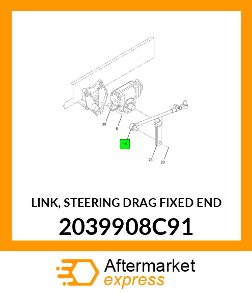 LINK, STEERING DRAG FIXED END 2039908C91