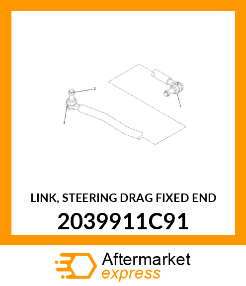 LINK, STEERING DRAG FIXED END 2039911C91