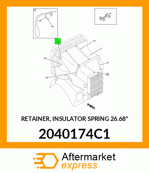 RETAINER, INSULATOR SPRING 26.68" 2040174C1