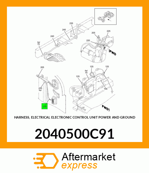 HARNESS, ELECTRICAL ELECTRONIC CONTROL UNIT POWER AND GROUND 2040500C91