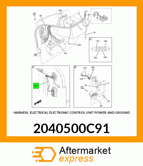 HARNESS, ELECTRICAL ELECTRONIC CONTROL UNIT POWER AND GROUND 2040500C91