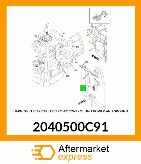 HARNESS, ELECTRICAL ELECTRONIC CONTROL UNIT POWER AND GROUND 2040500C91