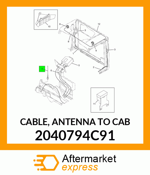 CABLE, ANTENNA TO CAB 2040794C91