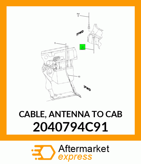 CABLE, ANTENNA TO CAB 2040794C91