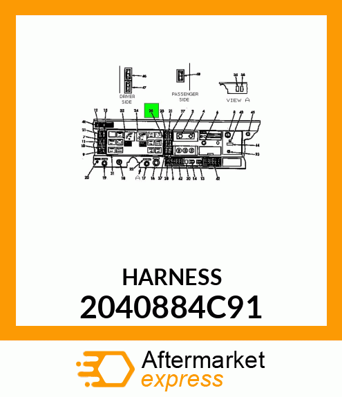 HARNESS CAB DRL MAIN WIRING 2040884C91