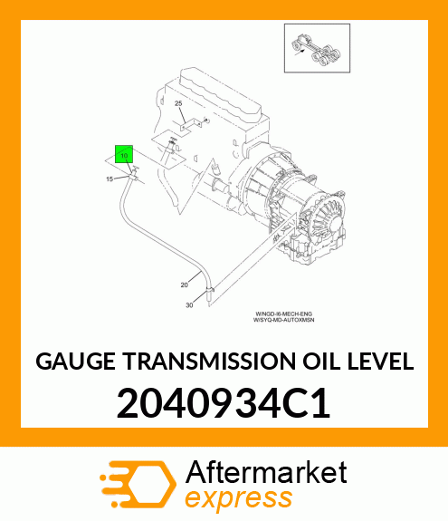 GAUGE TRANSMISSION OIL LEVEL 2040934C1