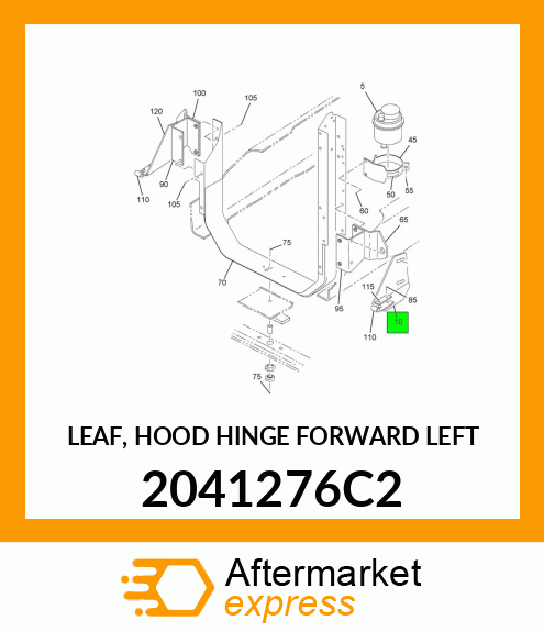 LEAF, HOOD HINGE FORWARD LEFT 2041276C2