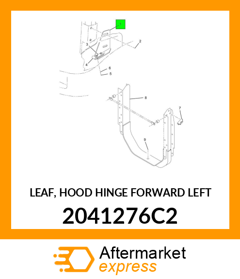 LEAF, HOOD HINGE FORWARD LEFT 2041276C2