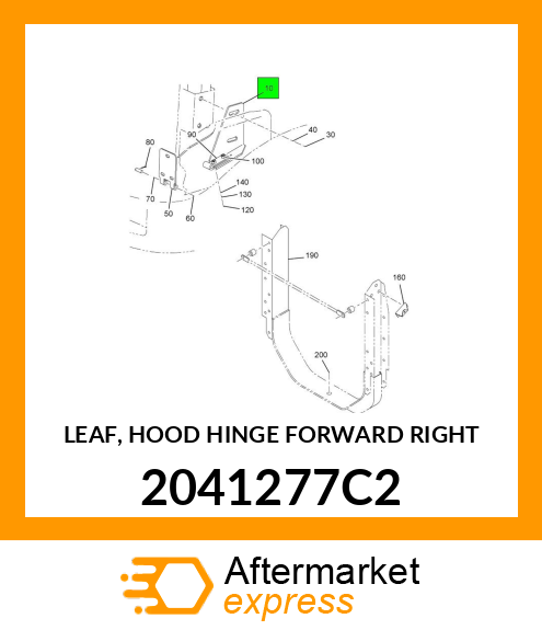 LEAF, HOOD HINGE FORWARD RIGHT 2041277C2