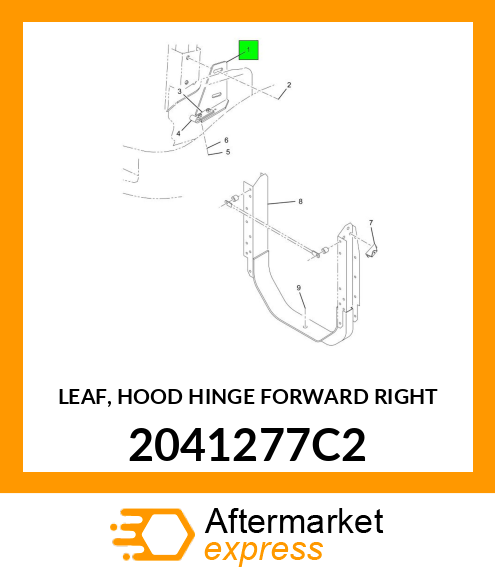 LEAF, HOOD HINGE FORWARD RIGHT 2041277C2
