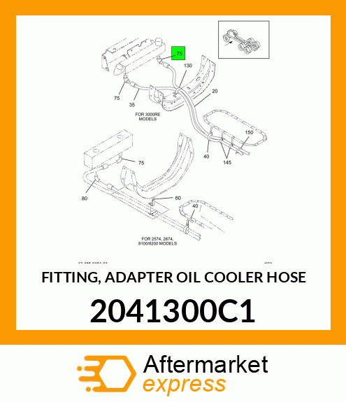 FITTING, ADAPTER OIL COOLER HOSE 2041300C1