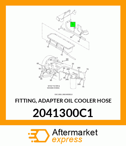 FITTING, ADAPTER OIL COOLER HOSE 2041300C1