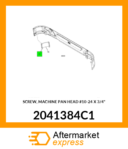 SCREW, MACHINE PAN HEAD #10-24 X 3/4" 2041384C1