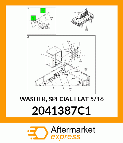 WASHER, SPECIAL FLAT 5/16" 2041387C1