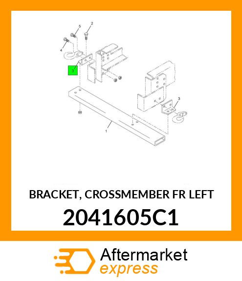 BRACKET, CROSSMEMBER FR LEFT 2041605C1