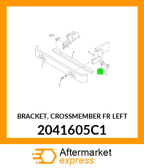 BRACKET, CROSSMEMBER FR LEFT 2041605C1