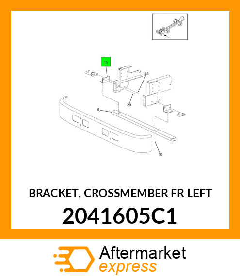 BRACKET, CROSSMEMBER FR LEFT 2041605C1