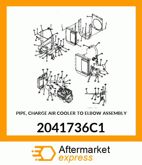 PIPE, CHARGE AIR COOLER TO ELBOW ASSEMBLY 2041736C1