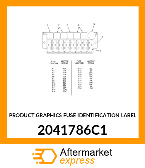 PRODUCT GRAPHICS FUSE IDENTIFICATION LABEL 2041786C1