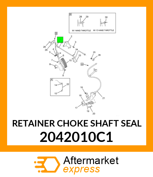 RETAINER CHOKE SHAFT SEAL 2042010C1