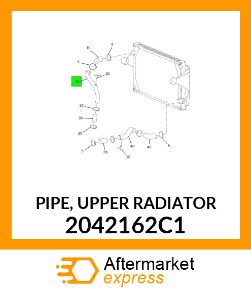 PIPE, UPPER RADIATOR 2042162C1