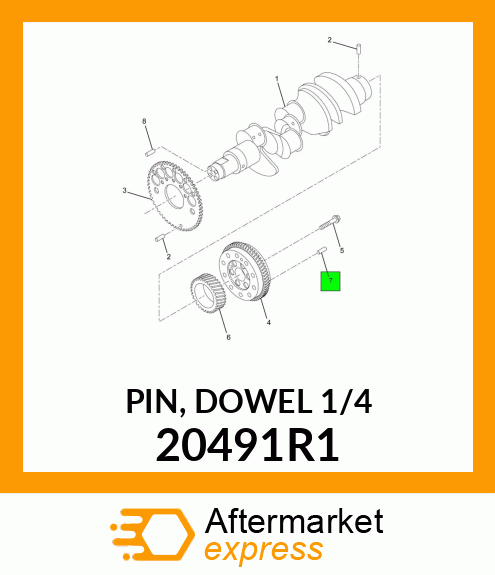PIN, DOWEL 1/4" 20491R1