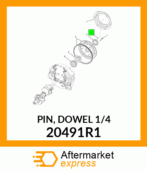 PIN, DOWEL 1/4" 20491R1