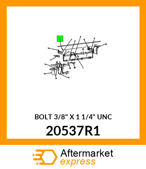 BOLT 3/8" X 1 1/4" UNC 20537R1