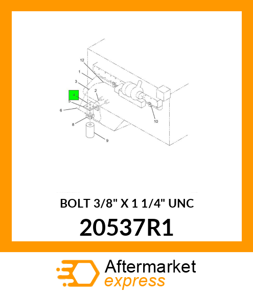 BOLT 3/8" X 1 1/4" UNC 20537R1