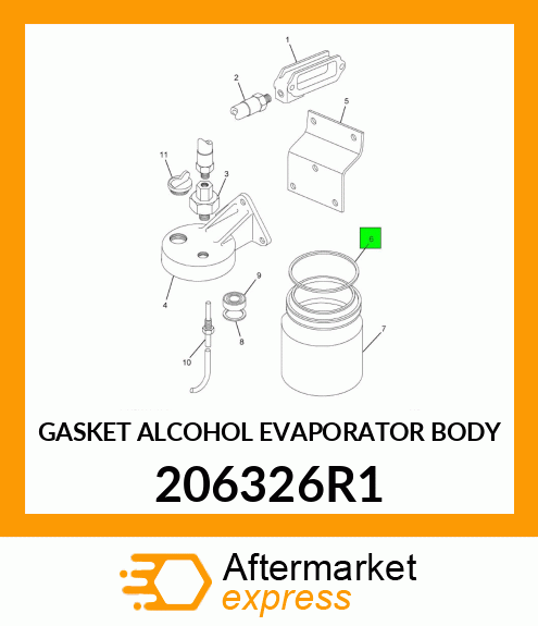 GASKET ALCOHOL EVAPORATOR BODY 206326R1