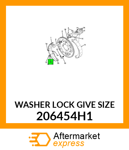 WASHER LOCK GIVE SIZE 206454H1