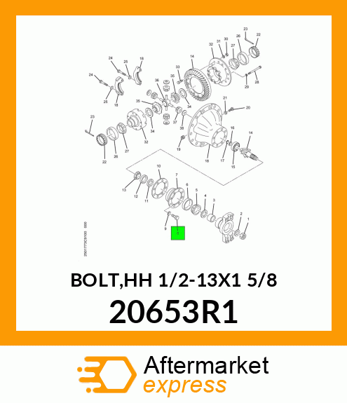 BOLT,HH 1/2-13X1 5/8 20653R1