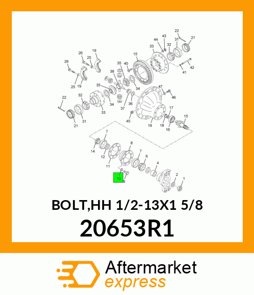 BOLT,HH 1/2-13X1 5/8 20653R1