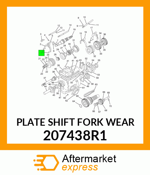 PLATE SHIFT FORK WEAR 207438R1