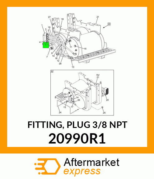 FITTING, PLUG 3/8" NPT 20990R1