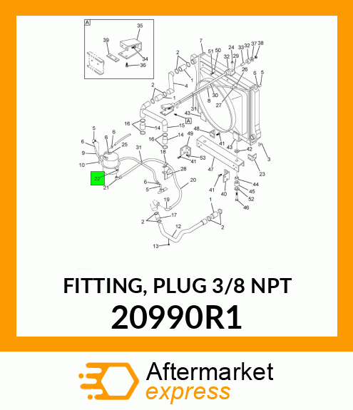 FITTING, PLUG 3/8" NPT 20990R1