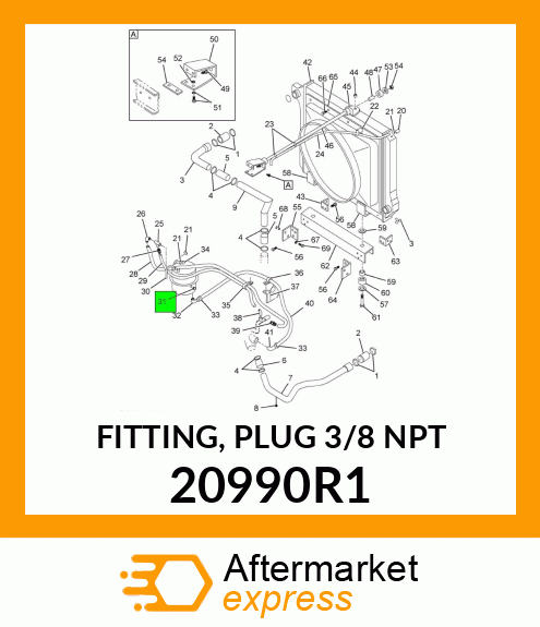 FITTING, PLUG 3/8" NPT 20990R1