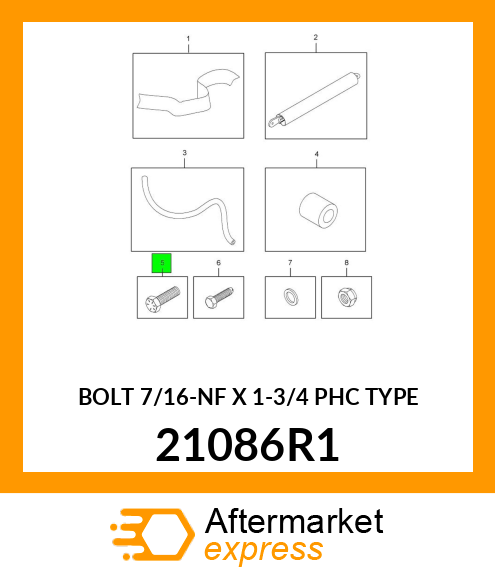 BOLT 7/16-NF X 1-3/4 PHC TYPE 21086R1