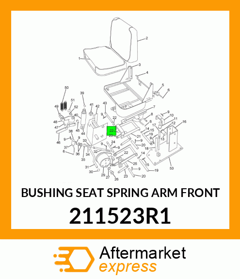 BUSHING SEAT SPRING ARM FRONT 211523R1