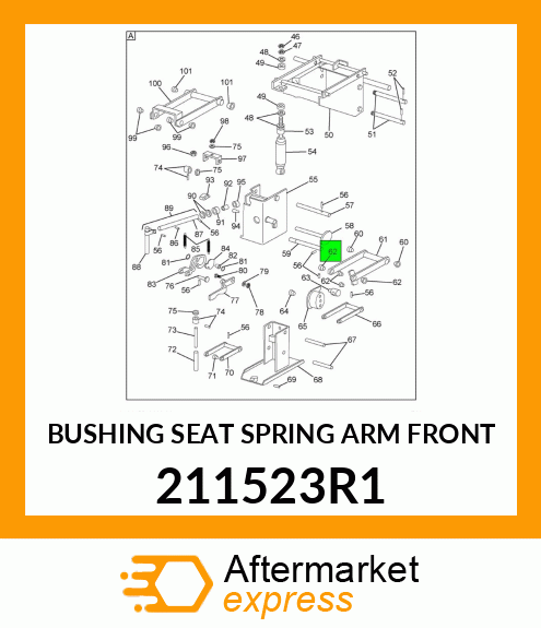 BUSHING SEAT SPRING ARM FRONT 211523R1