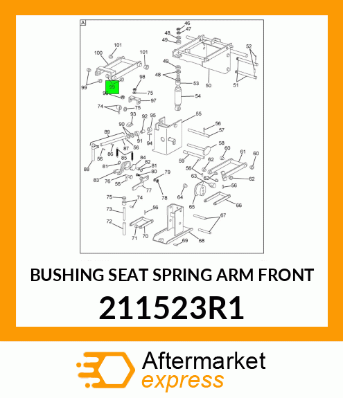 BUSHING SEAT SPRING ARM FRONT 211523R1