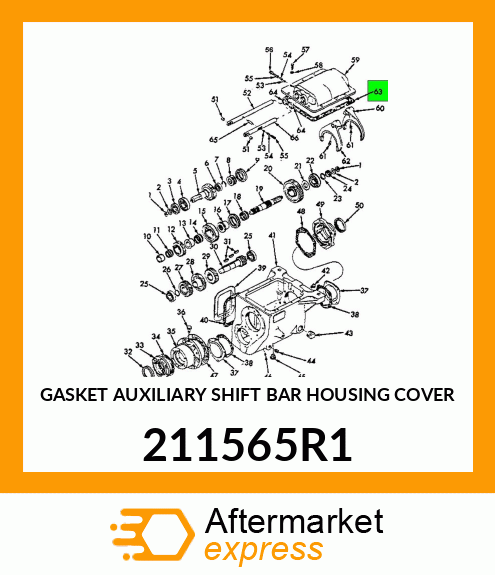 GASKET AUXILIARY SHIFT BAR HOUSING COVER 211565R1