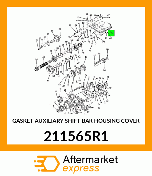 GASKET AUXILIARY SHIFT BAR HOUSING COVER 211565R1