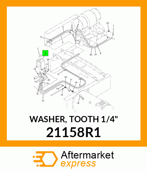 WASHER, TOOTH 1/4" 21158R1