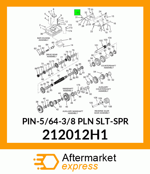 PIN-5/64-3/8 PLN SLT-SPR 212012H1