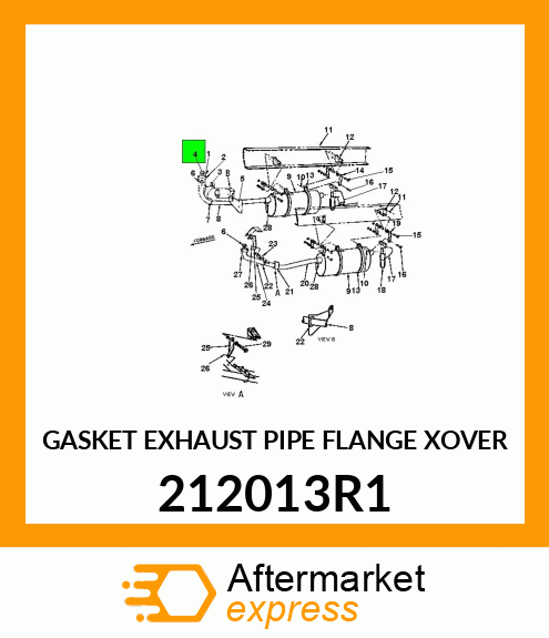 GASKET EXHAUST PIPE FLANGE XOVER 212013R1