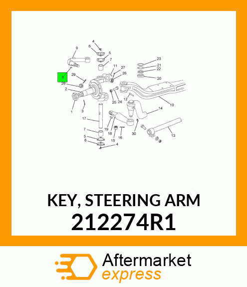 KEY, STEERING ARM 212274R1