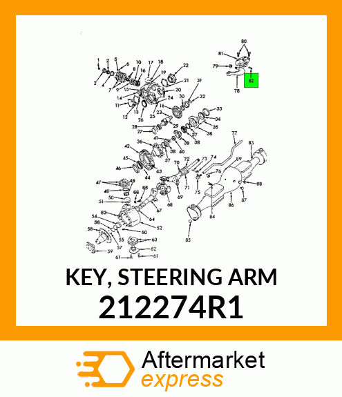 KEY, STEERING ARM 212274R1