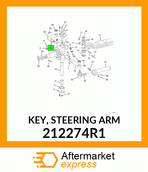 KEY, STEERING ARM 212274R1