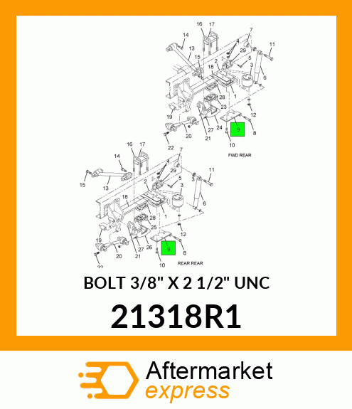 BOLT 3/8" X 2 1/2" UNC 21318R1